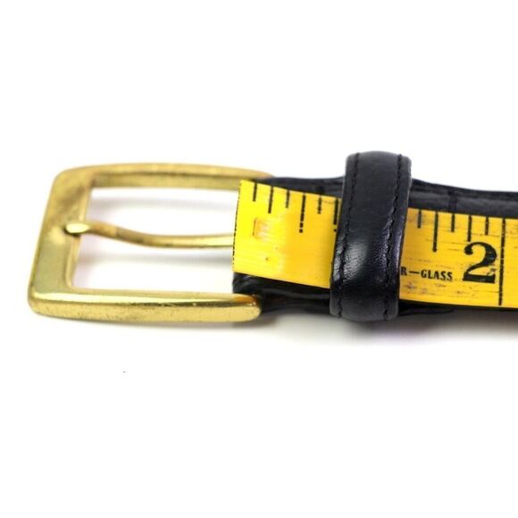 Cole Haan BLACK GENUINE LEATHER 1 1/8"Wd CASUAL DRESS MEN'S BELT Sz 38/95 (t21 - Picture 11 of 15
